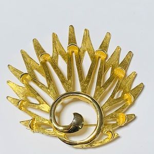 Rare Starburst Spiral Brooch